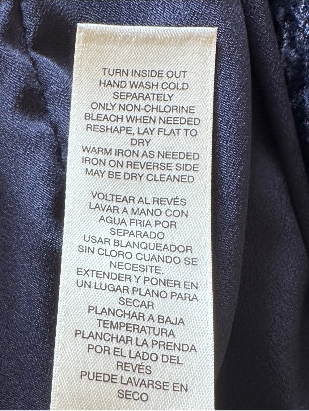 Chico’s Size 2 Navy Velvet Burnout Rayon Silk Jacket Duster Embellished - Picture 11 of 11